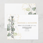 Cartes d'invitation de mariage à petit budget (Devant / Derrière)