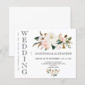 Cartes d'invitation de mariage à petit budget (Devant / Derrière)