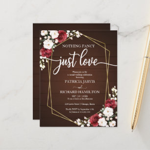 Cartes d'invitation de mariage à petit budget avec