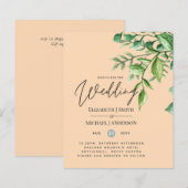 Cartes d'invitation de mariage à petit budget True (Devant / Derrière)