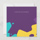 Cartes d'invitation de mariage abstraites marron s (Dos)