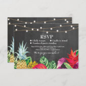 Cartes d'invitation de mariage Aloha Tropical RSVP (Devant / Derrière)