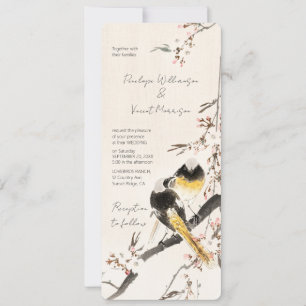 Cartes d'invitation de mariage - Amour Oiseaux Art