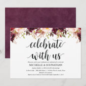 Cartes d'invitation de mariage après-mariage rusti (Devant / Derrière)