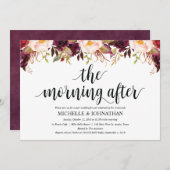 Cartes d'invitation de mariage après-mariage rusti (Devant / Derrière)