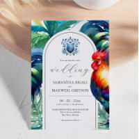 Cartes d'invitation de mariage aquarelle audacieus