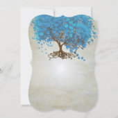 Cartes d'invitation de mariage Arbre à feuilles en (Dos)