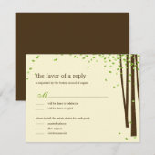 Cartes d'invitation de mariage Arbres de la forêt  (Devant / Derrière)