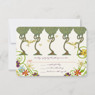 Cartes d'invitation de mariage Art Nouveau Forêt R