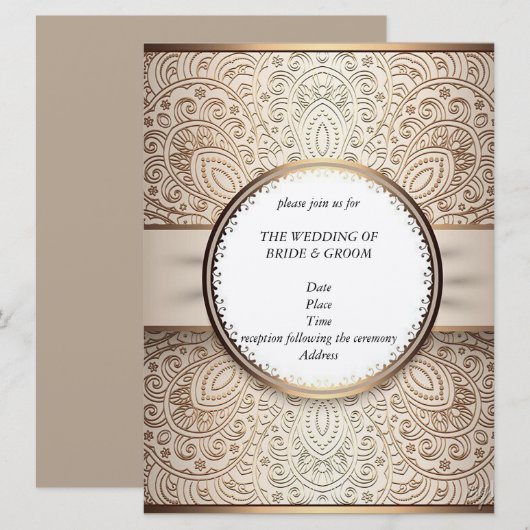 Cartes d'invitation de mariage au Champagne chic (Devant / Derrière)