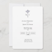 Cartes d'invitation de mariage au chardon écossais (Devant)