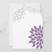 Cartes d'invitation de mariage au chrysanthème flo (Dos)