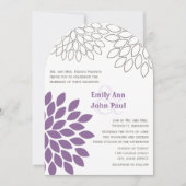 Cartes d'invitation de mariage au chrysanthème flo (Devant)