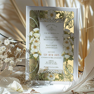 Cartes d'invitation de mariage au lys calla Art no