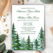 Cartes d'invitation de mariage au sapin