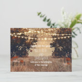 Cartes d'invitation de mariage automnal champêtre  (Debout devant)