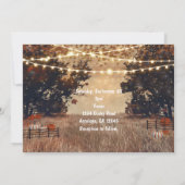 Cartes d'invitation de mariage automnal champêtre  (Dos)