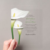 Cartes d'invitation de mariage aux élégants lys ca (In situ (ordinateur de poche))