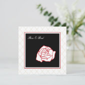 Cartes d'invitation de mariage aux roses (Debout devant)