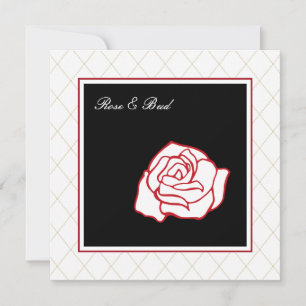 Cartes d'invitation de mariage aux roses