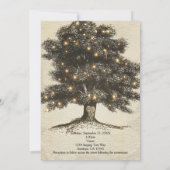 Cartes d'invitation de mariage avec arbre rustique (Dos)