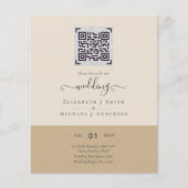 Cartes d'invitation de mariage avec code QR à scan (Devant)