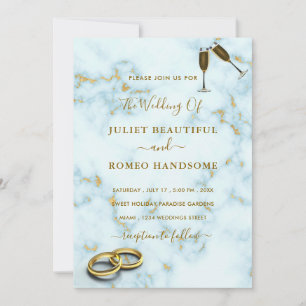 Cartes d'invitation de mariage avec code QR en mar