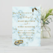 Cartes d'invitation de mariage avec code QR en mar (Debout devant)