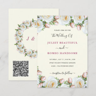 Cartes d'invitation de mariage avec code QR Exempl