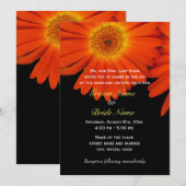 Cartes d'invitation de mariage avec fleurs de marg (Devant / Derrière)