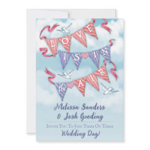 Cartes d'invitation de mariage avec guirlande vint
