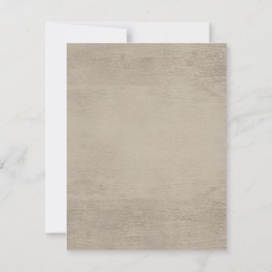 Cartes d'invitation de mariage avec lumières rusti (Dos)