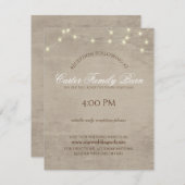 Cartes d'invitation de mariage avec lumières rusti (Devant / Derrière)