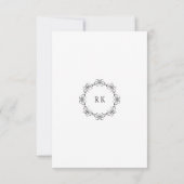 Cartes d'invitation de mariage avec papillons (Dos)