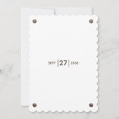 Cartes d'invitation de mariage avec photo en bois (Dos)