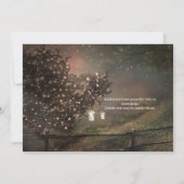 Cartes d'invitation de mariage avec un arbre rusti (Dos)