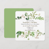 Cartes d'invitation de mariage Botanical Dream Squ (Devant / Derrière)