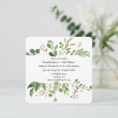 Cartes d'invitation de mariage Botanical Dream Squ (Debout devant)