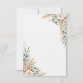 Cartes d'invitation de mariage Bottes Florales de (Dos)