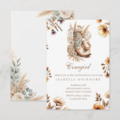 Cartes d'invitation de mariage Bottes Florales de (Devant / Derrière)