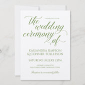 Cartes d'invitation de mariage Branche de Citron | (Devant)