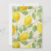 Cartes d'invitation de mariage Branche de Citron | (Dos)