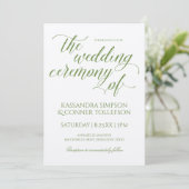 Cartes d'invitation de mariage Branche de Citron | (Debout devant)