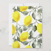 Cartes d'invitation de mariage Branche de Citron | (Dos)