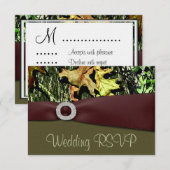 Cartes d'invitation de mariage camouflage de chass (Devant / Derrière)