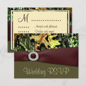 Cartes d'invitation de mariage camouflage de chass (Devant / Derrière)