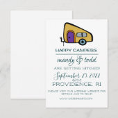 Cartes d'invitation de mariage campeur (Devant / Derrière)