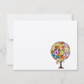 Cartes d'invitation de mariage Cercle de l'amour d (Dos)