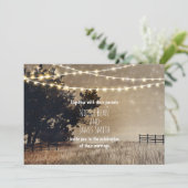 Cartes d'invitation de mariage champêtre avec cham (Debout devant)