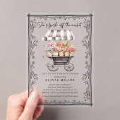 Cartes d'invitation de mariage chic aux fleurs (In situ (ordinateur de poche))